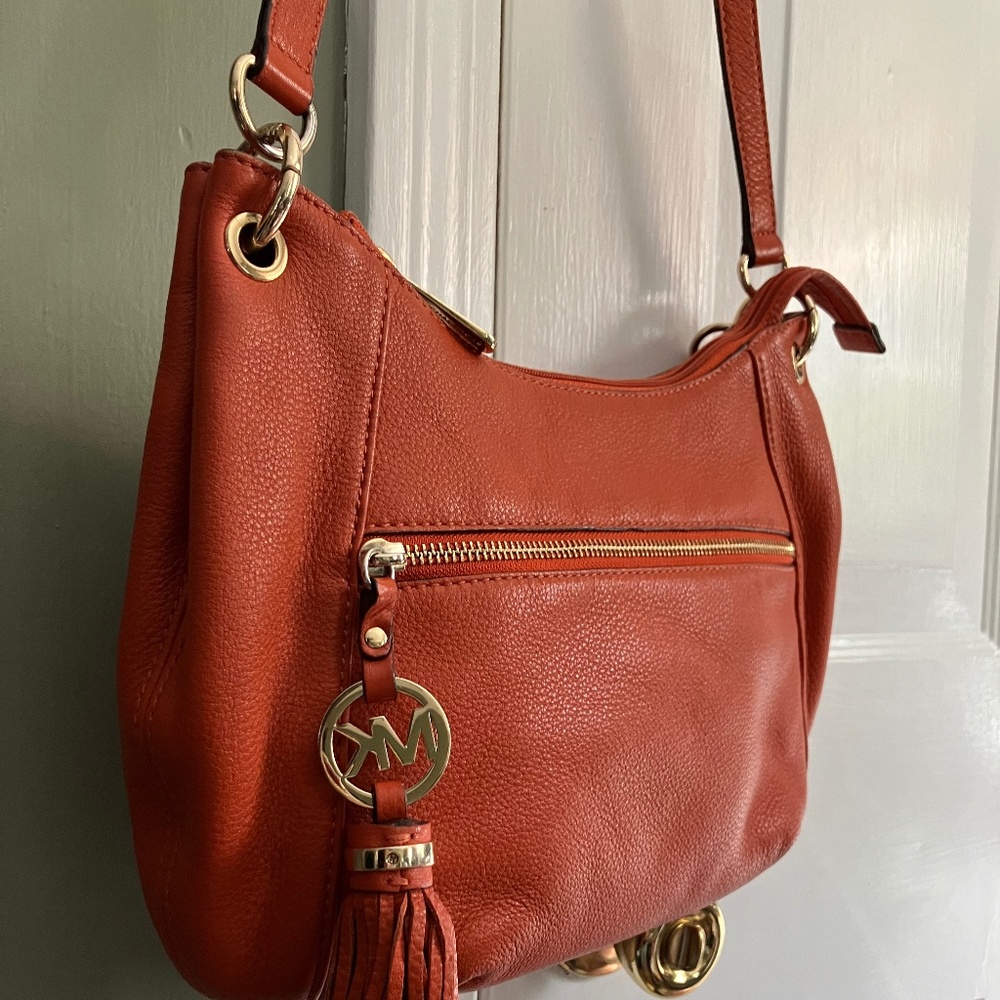 Michael Kors, leather Burnt Orange Crossbody/shoulder bag